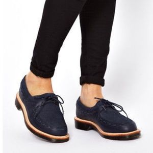 Dr. Marten Blue Agyness Deyn Navy Blucher Shoes